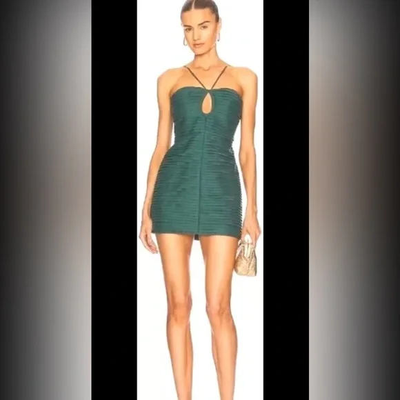 long sleeve turtleneck mini dress Norma Kamali Long Sleeve Turtleneck Mini Dress